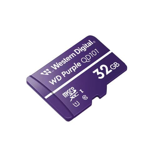 Memoria Micro SD Western Digital Purple WDD32G1P0C 32 GB Micro SC QD101- 1UHS Clase 10 para videovigilancia.