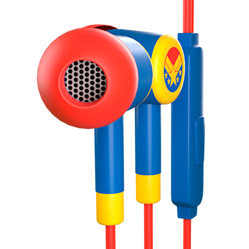 Audifonos XTech Cableados 3.5mm Capitan Marvel XTE-M100CM - Factor de forma Intraaural - Color Rojo y azul