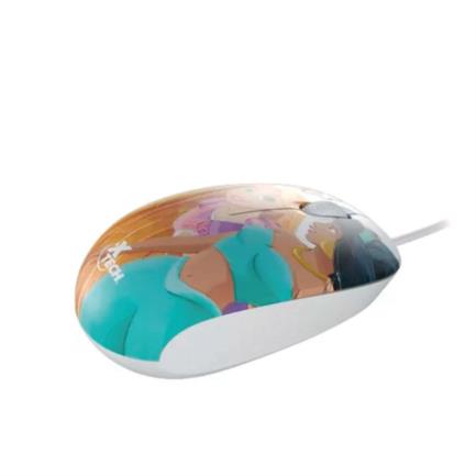 Mouse Alámbrico XTech XTM-D406PS Ambidiestro Princesas Disney 3 Botones 1 Velocidad
