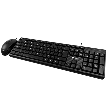 Kit Teclado y Mouse Stylos Tech Alámbrico 105 Teclas Conexión USB Color Negro