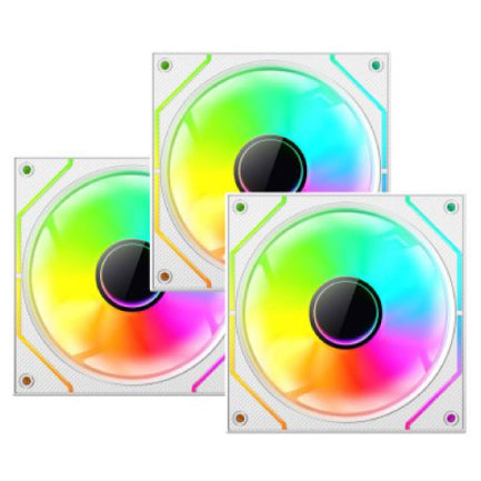 Kit Gamer 3 Ventiladores Xzeal XZ1115 ARGB 25dB 1200RPM 120mm Negro