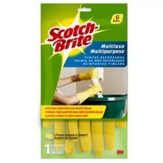 Guantes de latexamarillos afelpados scot ch-brit 3M tamaño grande