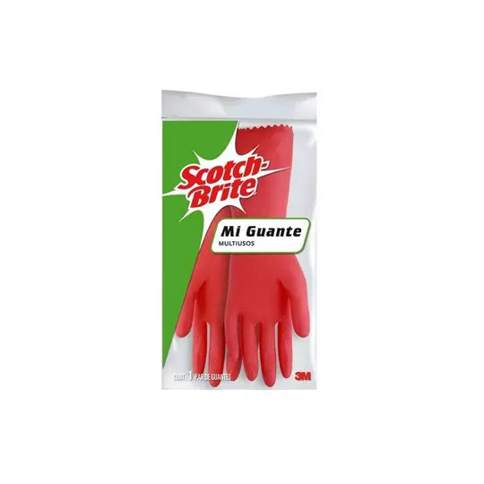 Guantes de latex satinados Scotch-brite 3M tamaño mediano