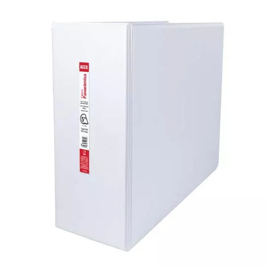 Carpeta panorama herraje D 5" ACCO color blanca, tamaño carta