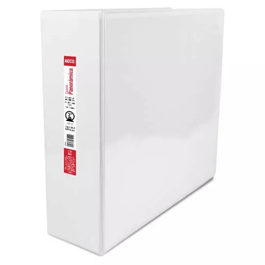 Carpeta panorama herraje O 3" ACCO color blanca, tamaño carta