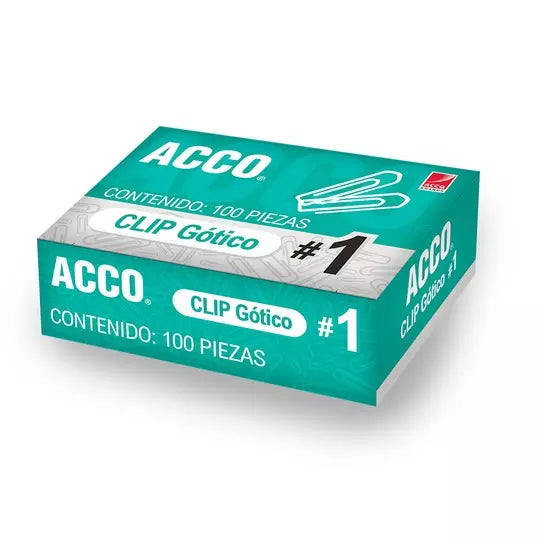 Clip gótico no. 1 ACCO capacidad hasta 2 5 hojas