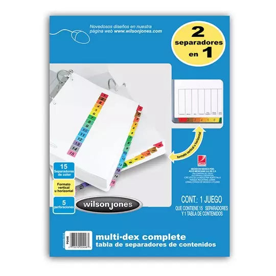 Separador multidex 15 divisiones ACCO ta maño carta
