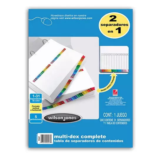 Separador multidex 31 divisiones ACCO ta maño carta