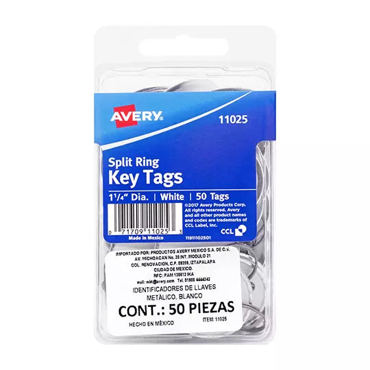 Identificador de llaves AVERY color blan co