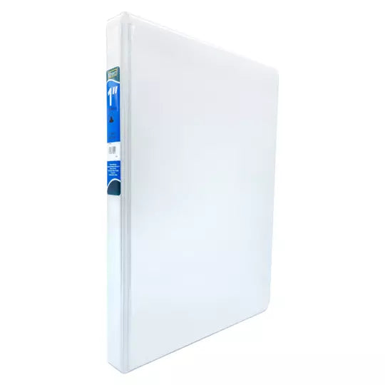 Carpeta panorámica con cristal Kinera of icio herraje 1 pulgada "O" color blanco
