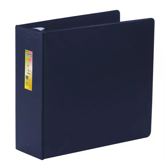 Carpeta panorámica con cristal Kinera ca rta herraje de 3 pulgadas "O" color azul