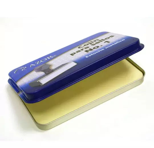 Cojín para sello Azor estuche metálico N o. 1 sin tinta