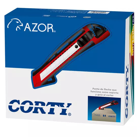 Cutter Corty grande 18 mm punta flecha c aja con 25 pzas