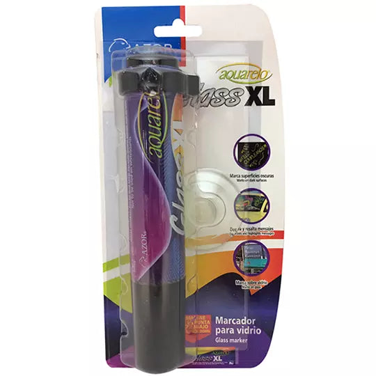 Marcador para vidrio Aquarelo Glass XL p unta cincel 16 mm color negro blíster