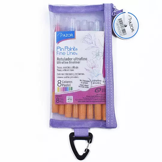 Rotulador ultrafino Azor Fine Line 0.4 m m colores pastel estuche con 8 piezas