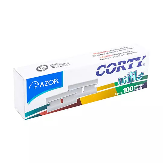 Navaja unifilo Corty 3110 caja con 100 n avajas