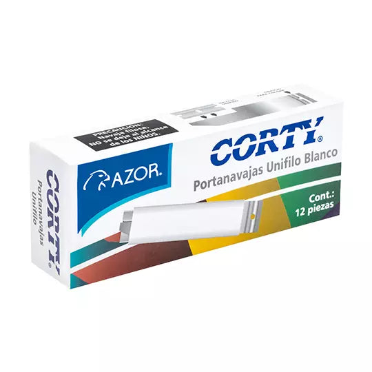 Porta navajas unifilo Corty 3112 caja co n 12 pzas