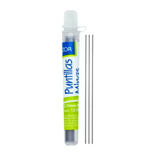 Puntillas para lapicero Azor de 0.7 mm t ubo con 12 puntillas