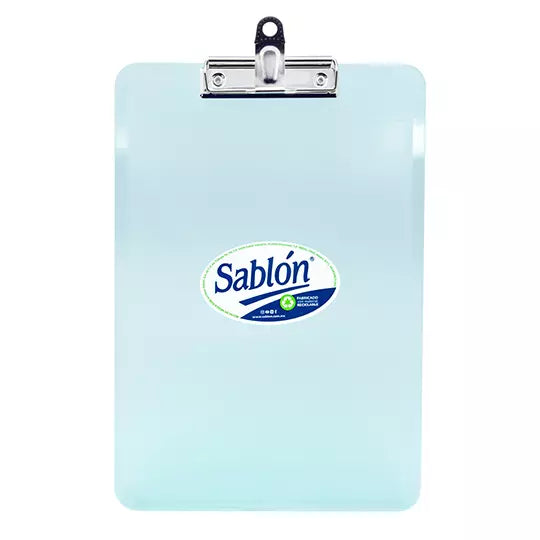 Tabla de plástico Sablón con I-Clip metá lico tamaño carta color verde