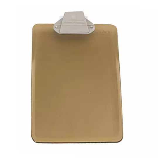 Tabla de plástico Sablón con broche plás tico tamaño oficio color humo