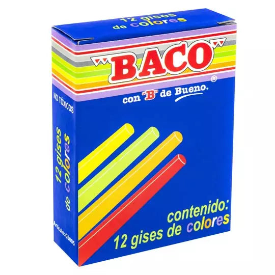 Gises BACO caja con 12 colores básicos .