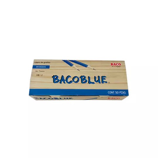 Lápiz de grafito BACOBLUE HB No.2 caja c on 50 piezas