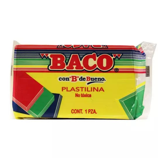Marqueta de plastilina BACO color amaril lo 180 gramos