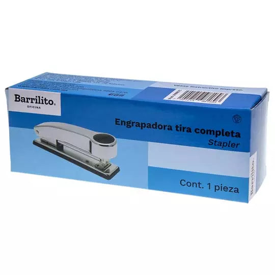Engrapadora tira completa. Barrilito eng rapadora metálica acabado cromo.