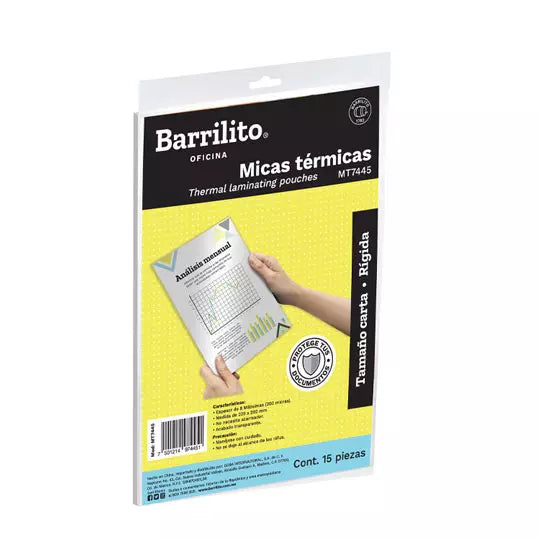 Mica termica Barrilito tamaño carta 8 m ilésimás