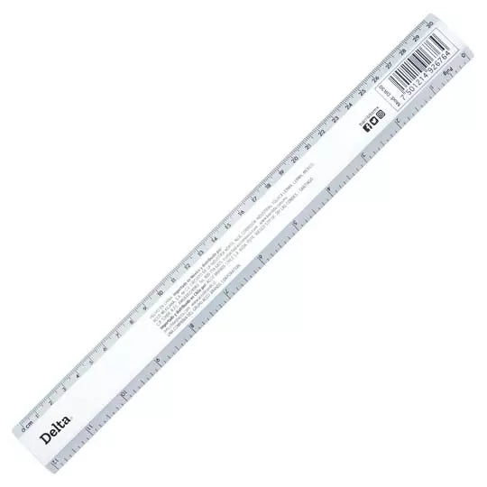 Regla metálica delta 30 cm Barrilito de aluminio