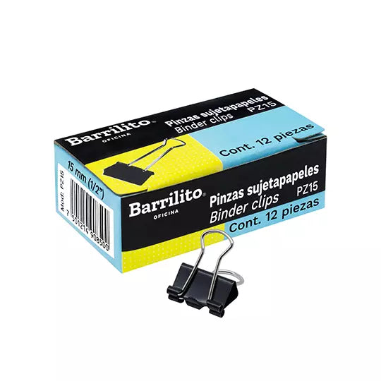 Sujetadocumentos 15 mm Barrilito capacid ad hasta 50 hojas
