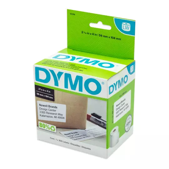Etiqueta de papel DYMO lw450 rollo con 3 00 etiquetas de 59mmx102mm 1 pieza