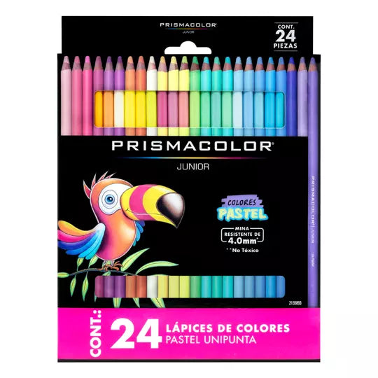 Colores Prismacolor junior con 24 piezas colores pastel