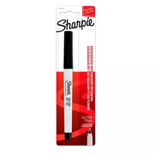 Marcador permamente Sharpie ultra fino n egro con 1 pieza