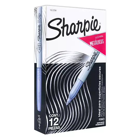 Marcador permanente Sharpie fino color p lata caja con 12 piezas
