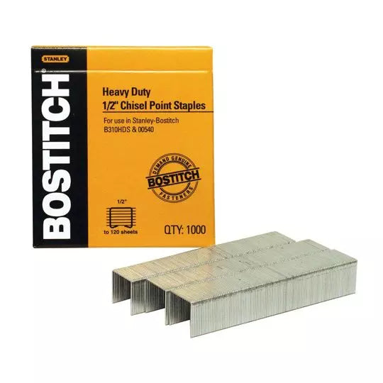 GRAPAS BOSTITCH DE USO PESADO , 1/2 CAJA CON1000 GRAPAS