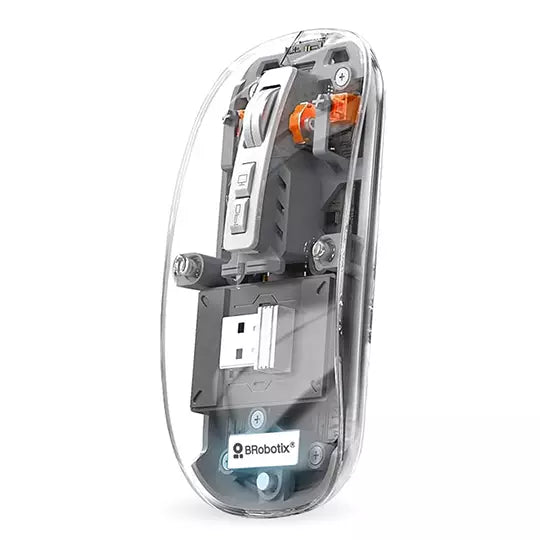 Mouse Inalámbrico Recargable Glass Conex ión 2.4 GHz/BT, 1600 DPI BROBOTIX