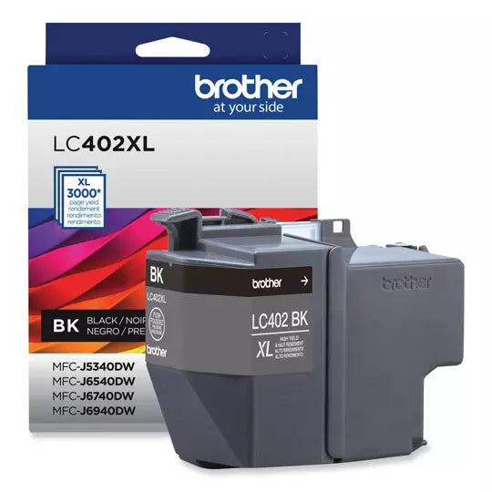 Cartucho Brother de tinta negra LC402XLB K.