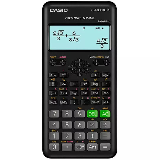 Calculadora científica 252 funciones CAS IO 4 líneas en pantalla, color negro