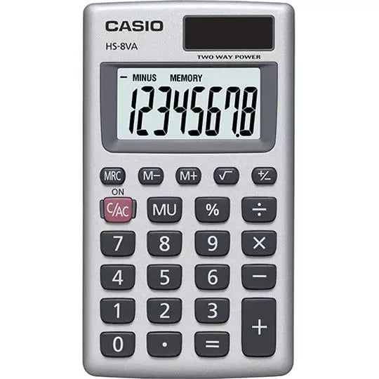Calculadora básica 8 dígitos CASIO calcu ladora básica portátil