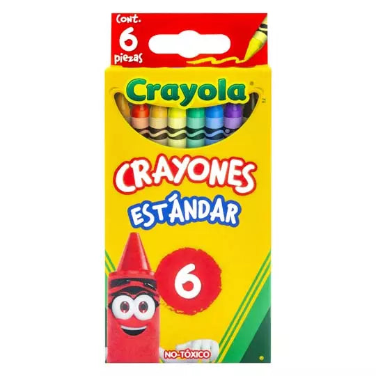 Crayones Crayola Estándar 9.21 cmx.7.9 c m 6 piezas