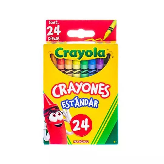 Crayones Crayola Estándar 9.21 cmx.7.9 c m 24 piezas