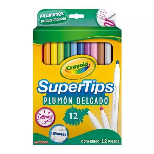 Marcadores crayola lavables super tips 1 2 colores