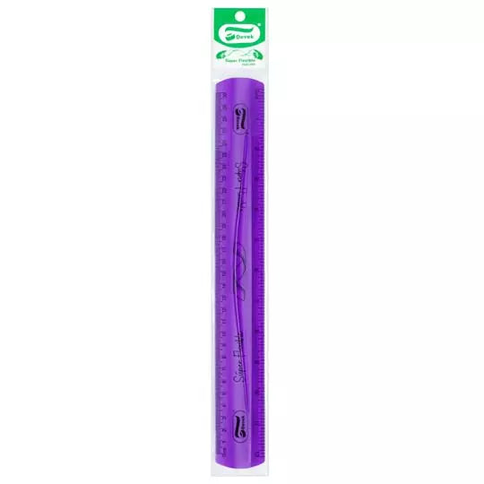 Regla super flxible Devek, 30 cm morado.