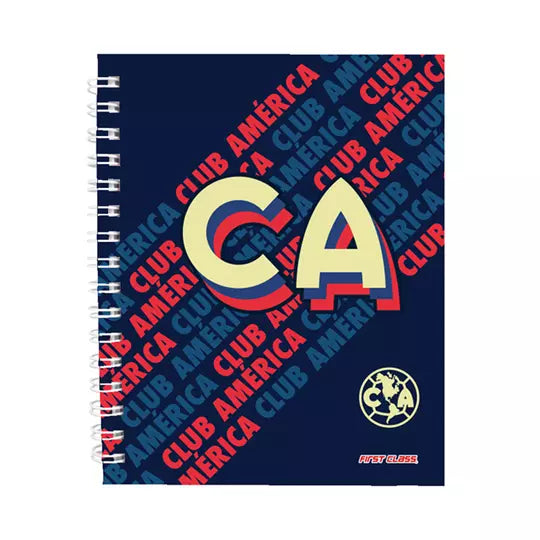 Cuaderno frances 17.5 x 21.5cm 160 hojas diseño club america azul