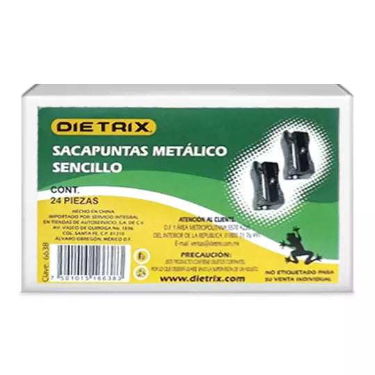 Sacapuntas metálico sencillo Dietrix 24 piezas