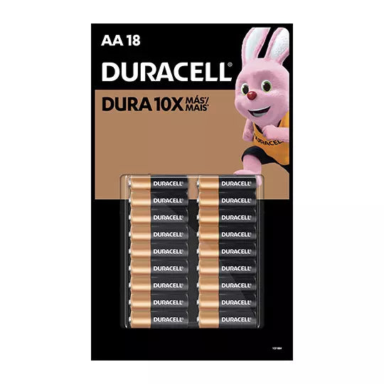 Pila en blister alcalina AA DURACELL con 18 piezas