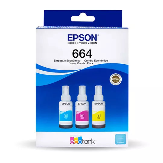 Kit tintas de color Epson T664 3 pzas. .
