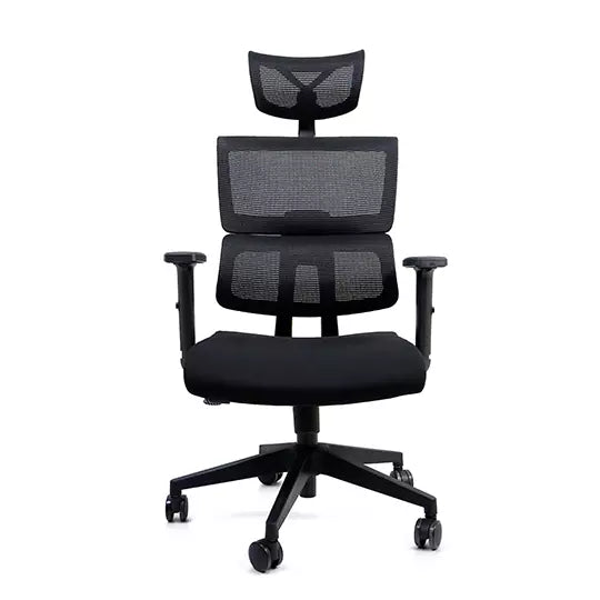 Silla directiva ERGO mod. Parma C con de scansa brazos y cabecera color negro