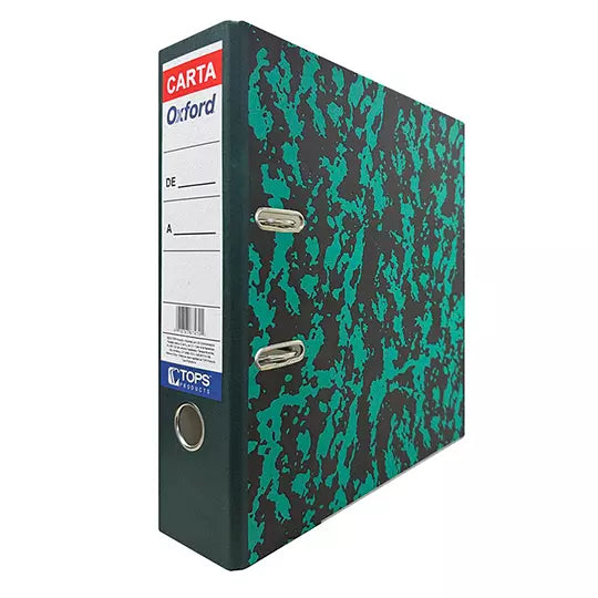 Registrador Oxford carta color verde clá sico